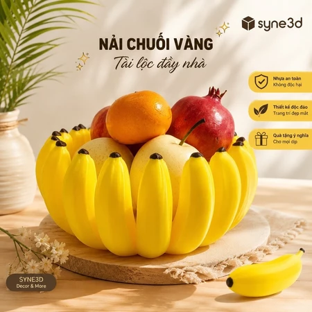 Khay chuối vàng tài lộc